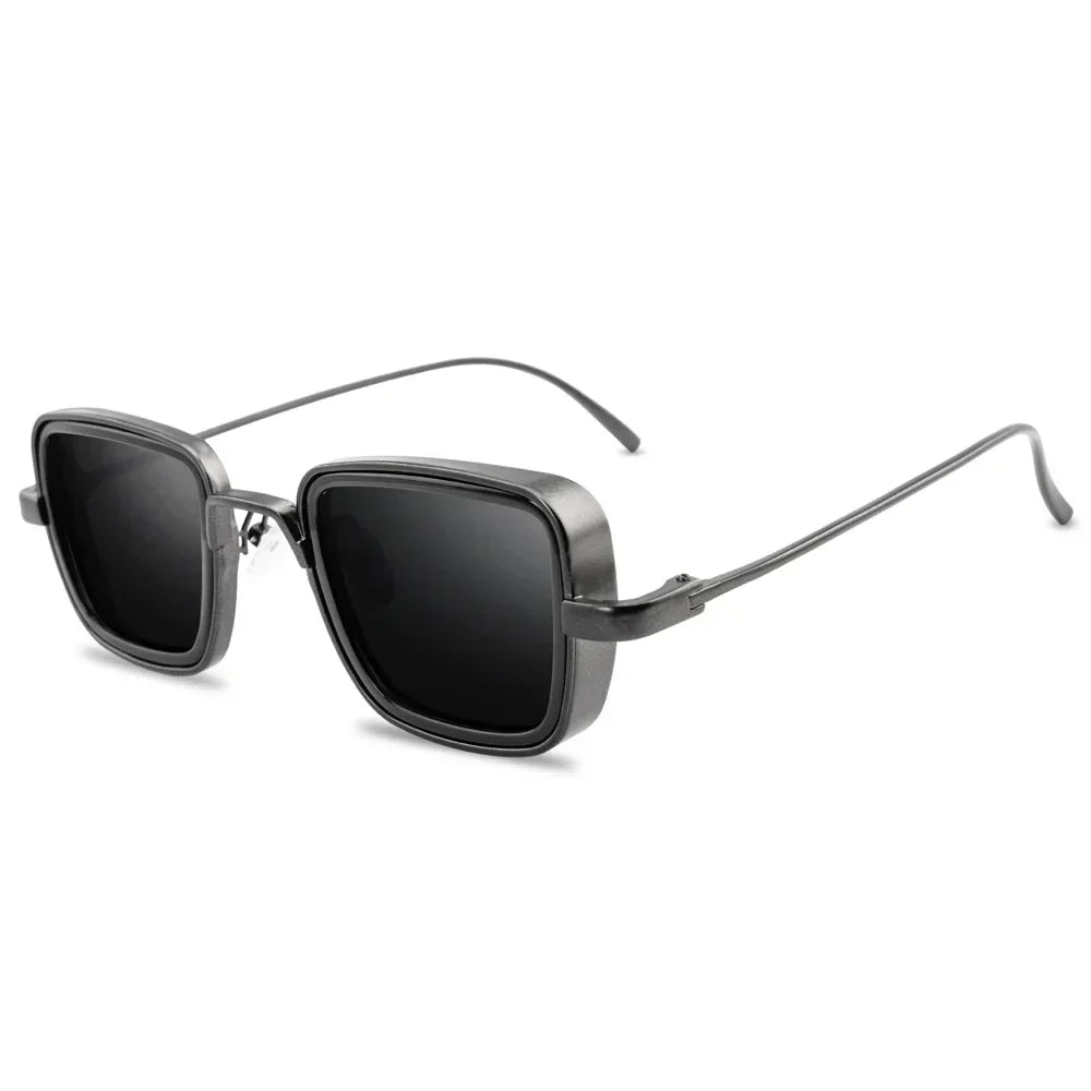 Brand Shades Men Women Sun Glasses UV400 Square Vintage Metal Steampunk Sunglasses
