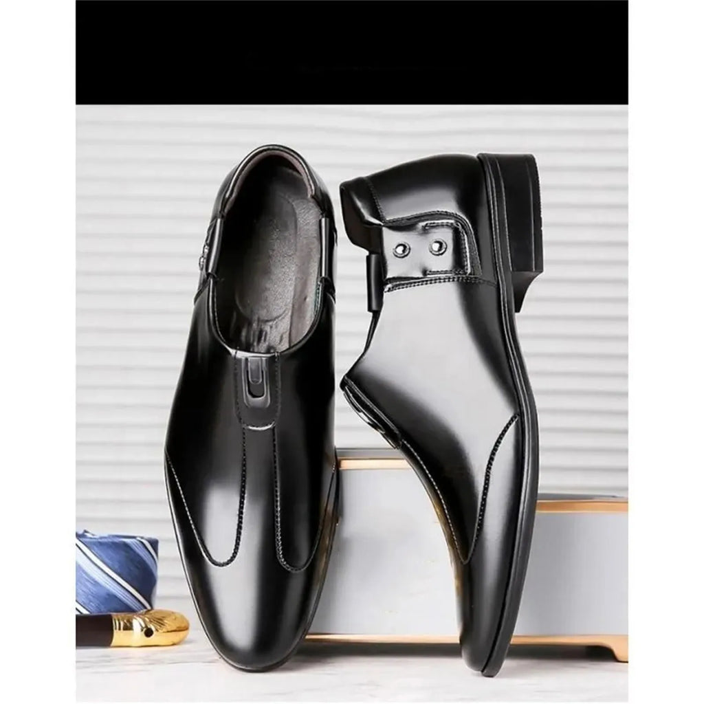 White Men'S Casual Loafers Stylish Men'S Comfortable Business Formal Spring Leather Men'S Loafers Metal Shoes British Luxury