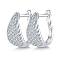 Full D Color Moissanite Earrings 925 Sterling Silver for Women Lab Diamond Plated White Gold Earrings Wedding Jewelry
