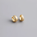 925 Sterling Silver Premium Matte Minimalism Unisex Huggies Ear Hoops Earrings for Women Gothic Piercing Men's Jewelry