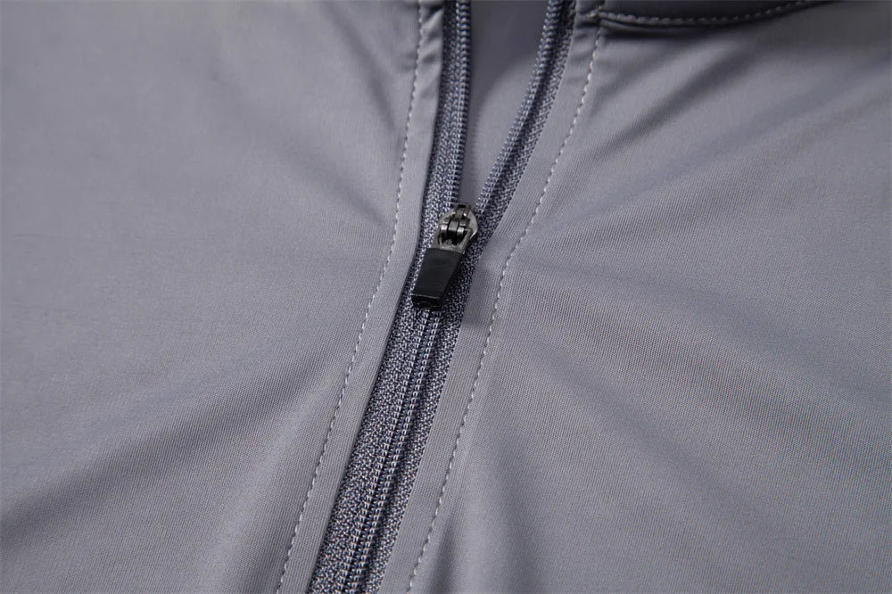 2026 Spring Summer New Men's Sunscreen Clothes Anti-UV UPF100+ T-shirt Long Sleeve Half Zip Top Male Outdoor Fishing Hiking Tops