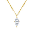 1CT 2CT Marquise Cut Diamond Pendent Necklace GRA Certified 925 Sterling Silver 18k Plated Solitaire Necklace for Women Jewelry