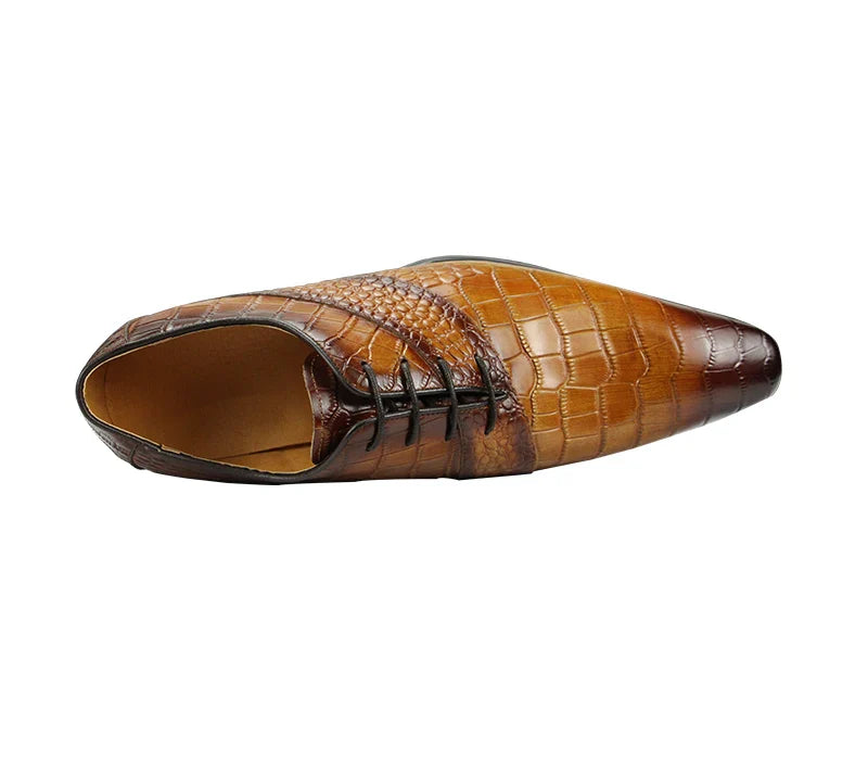 Men's Invisible Height Increasing Elevator Shoes Genuine Leather Formal Dress Oxfords Business Shoes Durable Rubber Outsole
