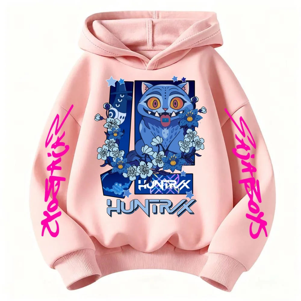 ملابس رياضية للأطفال لعام 2025 Kpop Devil Hunter Derpy Tiger Hoodie ملابس رياضية للأولاد والبنات بغطاء للرأس