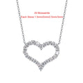 D Color Heart Shape Moissanite Diamond Jewelry Set for Women 925 Sterling Silver Pendant Necklace Stud Earrings Wedding Jewelry