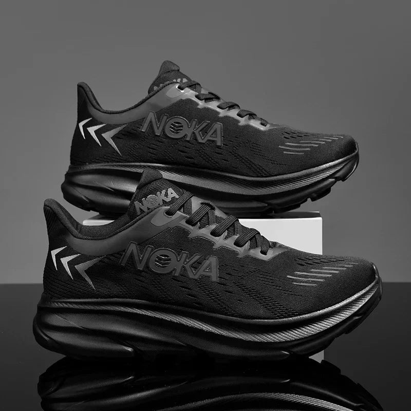 Men's Running Shoes Jogging Breathable Mesh Cushioning Non-Slip Outdoor Luxury shoes Couple Trainer Race Sneakers Off-road Shoes