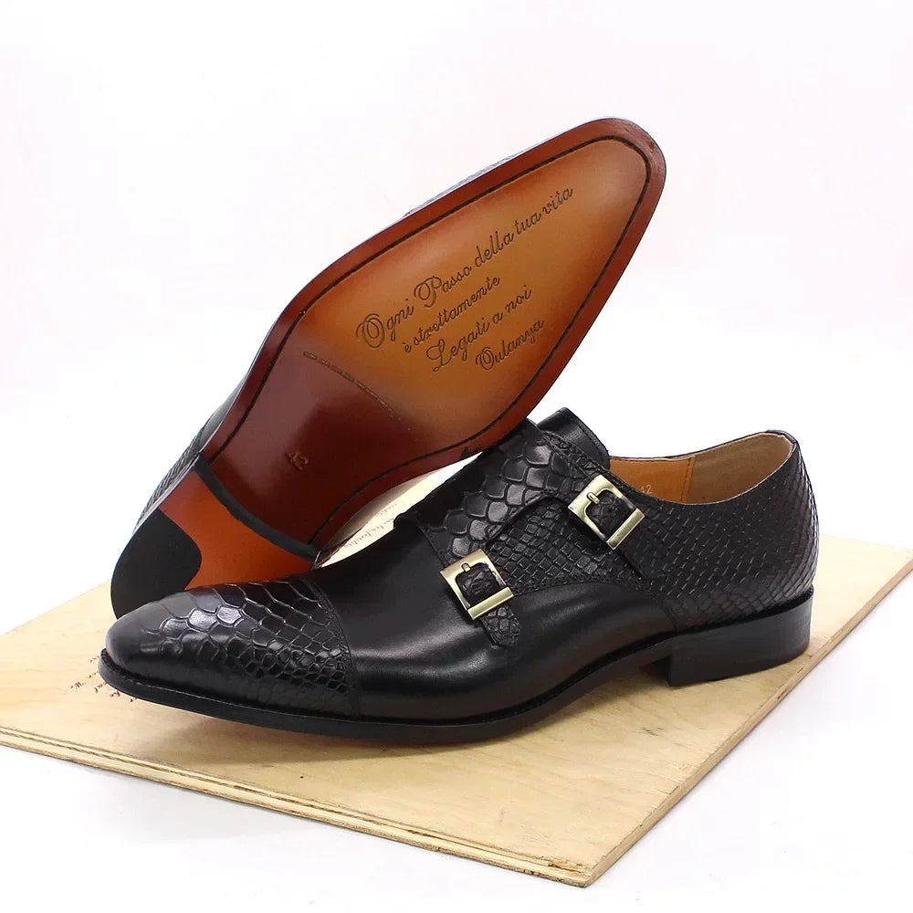 Men's Leather Dress Shoes – Formal Oxford Style, Sizes 40–47, Black & Brown