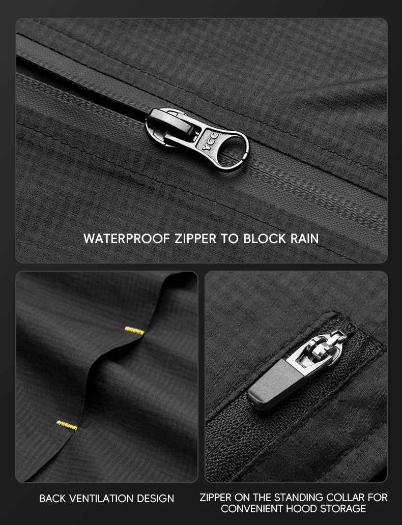 Raincoat Cycling Men Waterproof Jacket Bike E-bike Motorcycle Rainwear Reflective Logo Fishing Climbing Jacket