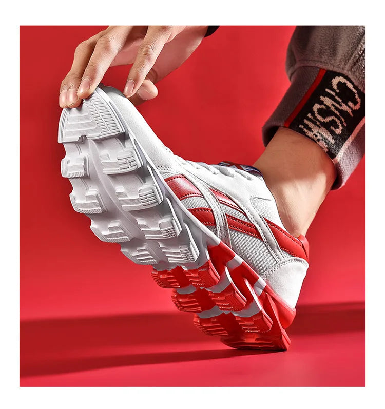 Men's and women's running shoes breathable casual sneakers anti-slip vibration comfortable walking shoes 36-48