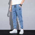 Four Seasons Blue Cargo Jeans Men Streetwear Denim Jogger Pants Baggy Harem Jean Trousers Male Oversize Large size4 5 6 7XL 8XL
