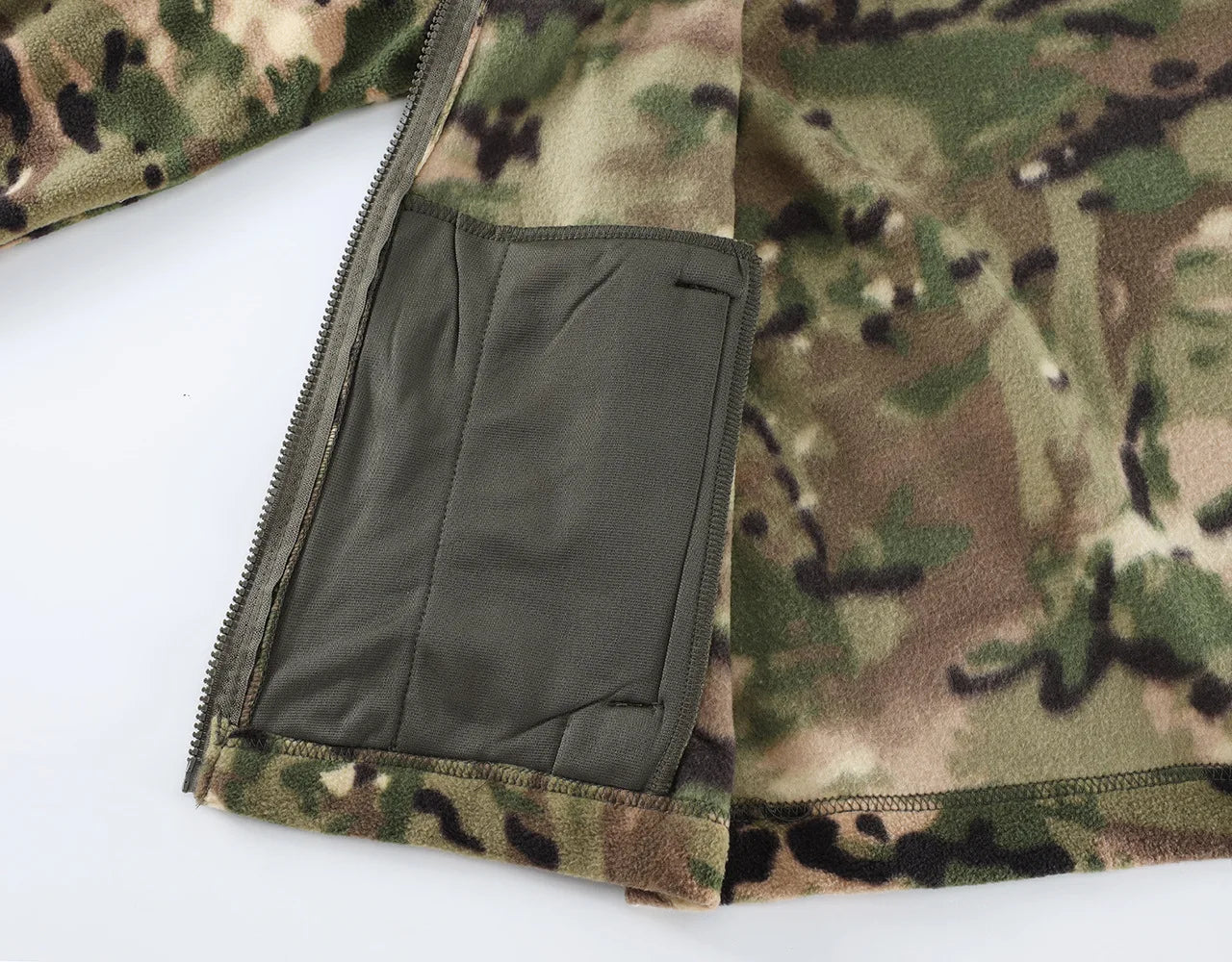 Outdoor Camouflage Fleece Jacket Double-Sided Shake Fleece Cardigan Tactical Jacket Warm Mountaineering Suit