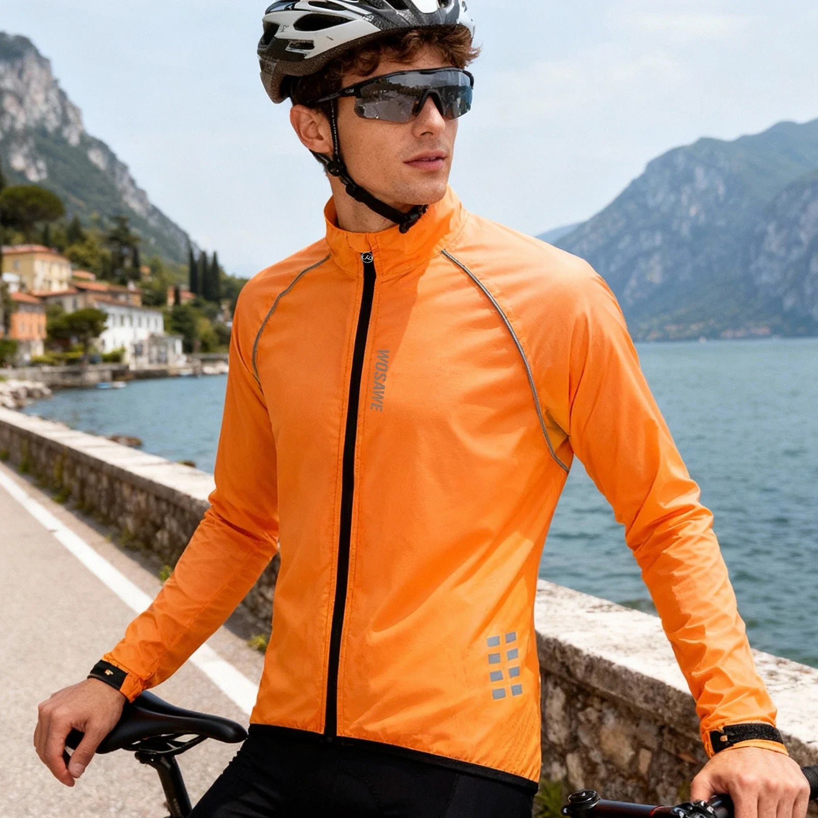 Men's Cycling Windbreaker Ultralight Reflective Windproof Jacket Men MTB Road Bike Wind Coat Long Sleeve Bicycle Clothing