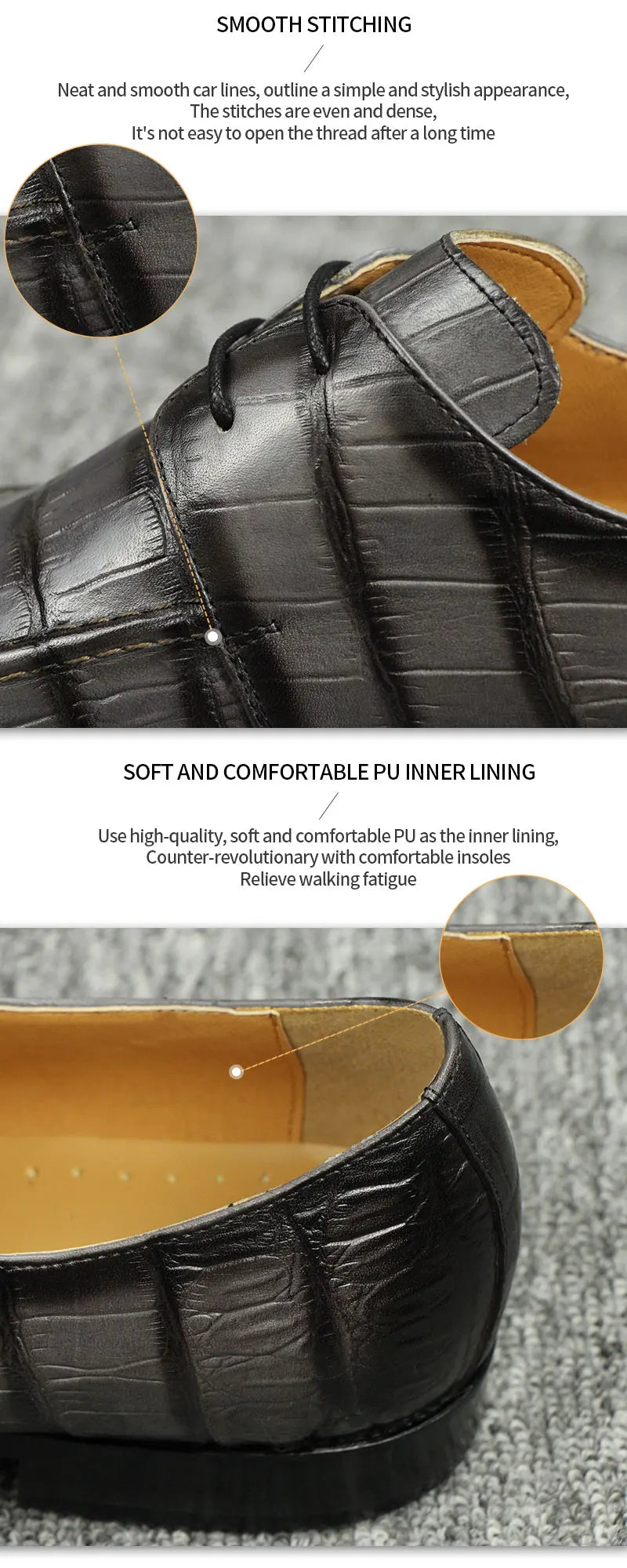 Premium Men's Handmade Leather Oxford Shoes High-End Business Formal & Casual Derby Shoes for Youth|British Style Carved Design