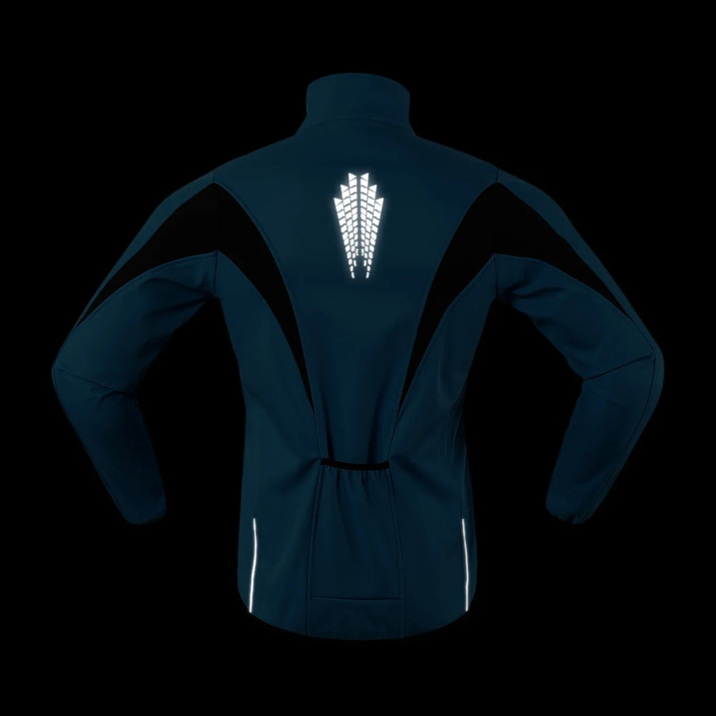 Men's Warm Cycling Jacket Fleece Bike Jersey Windproof Waterproof Softshell Coat Bicycle Clothing Motorcycle Raincoat