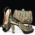 Italian Shoes And Bag Sets For Evening Party With Stones