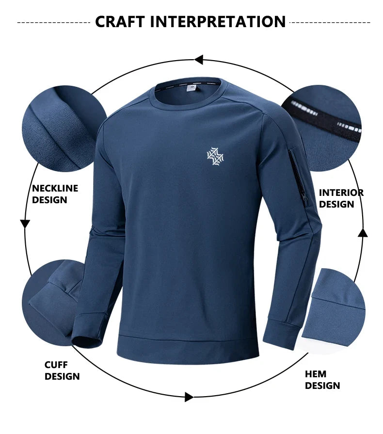 Autumn/winter high quality men's/women's outdoor sportswear fashion business casual breathable crew-neck hoodie loose Tops