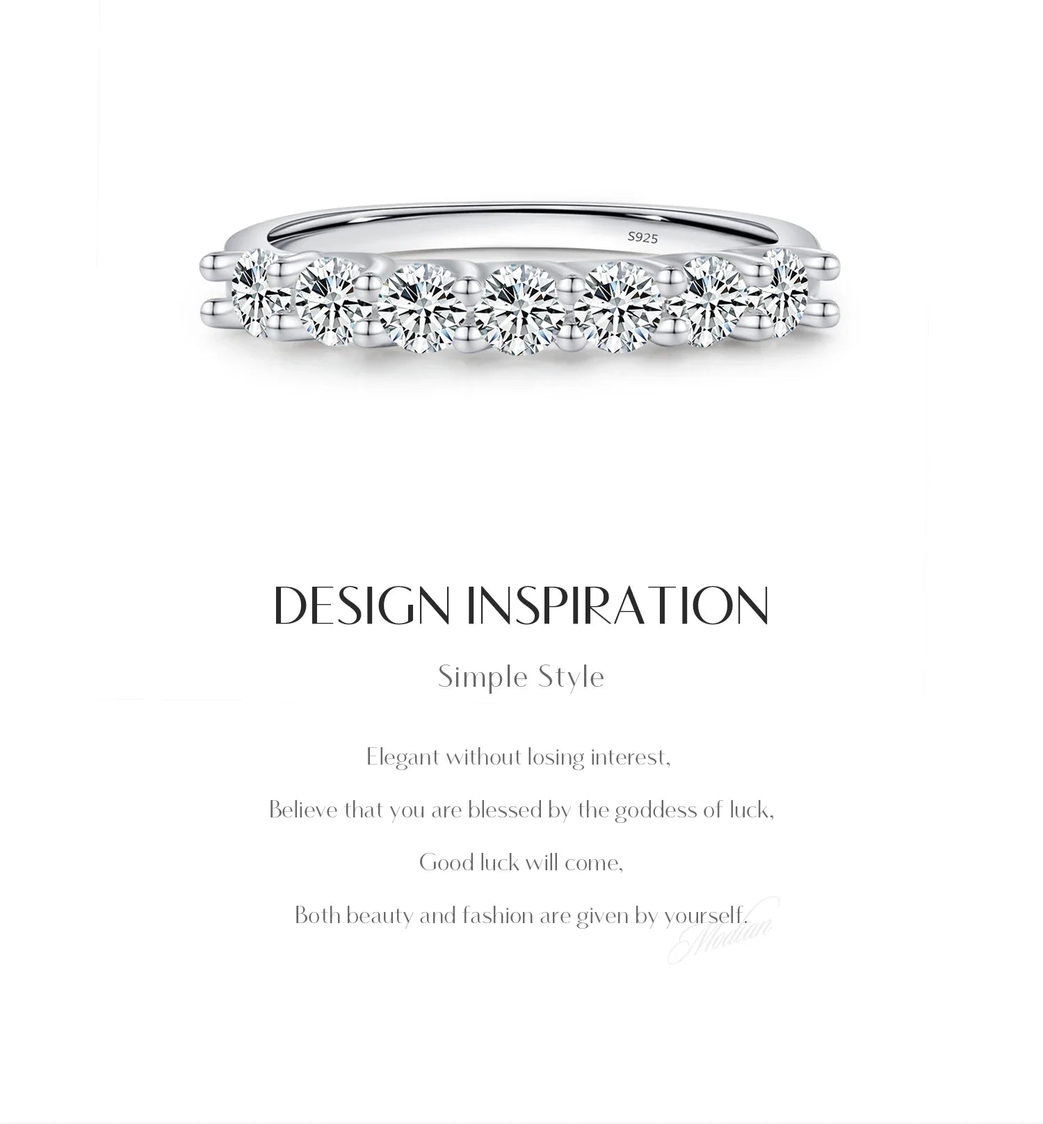 Moissanite Wedding Band 925 Sterling Silver Ring Platinum Plated Lab Diamond Stackable Crown Jewelry For Women Gifts