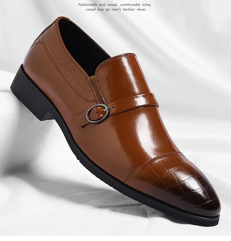 Designer Cow Leather Elegant Shoes Man Summer Autumn Business Casual Wedding Shoes Male British Style Fashion Dress Shoe Man