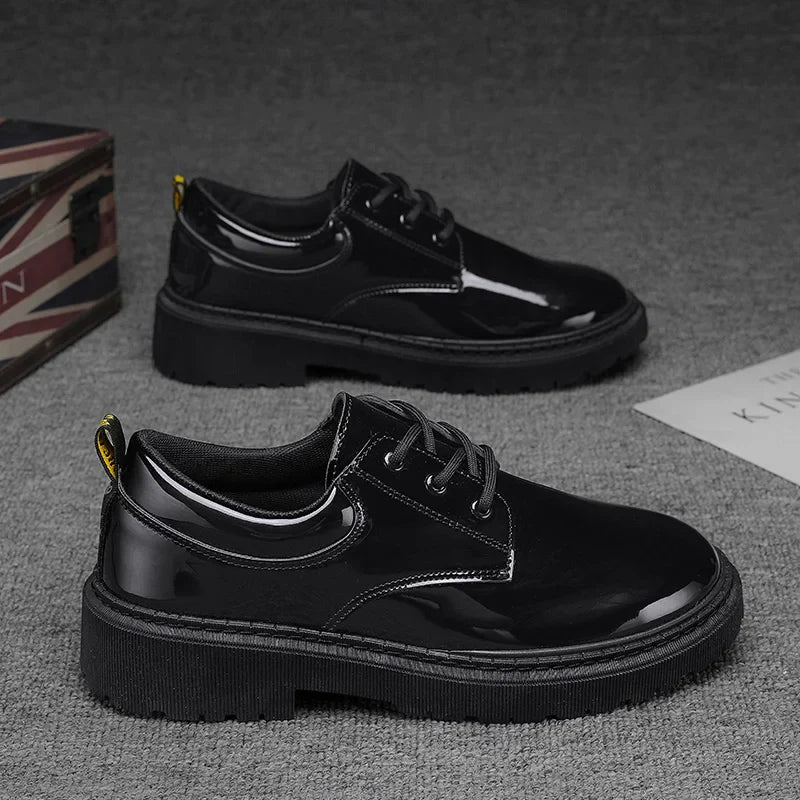 Men's Formal Dress Shoes – Classic Lace-Up Faux Leather Office Shoes for Business & Events