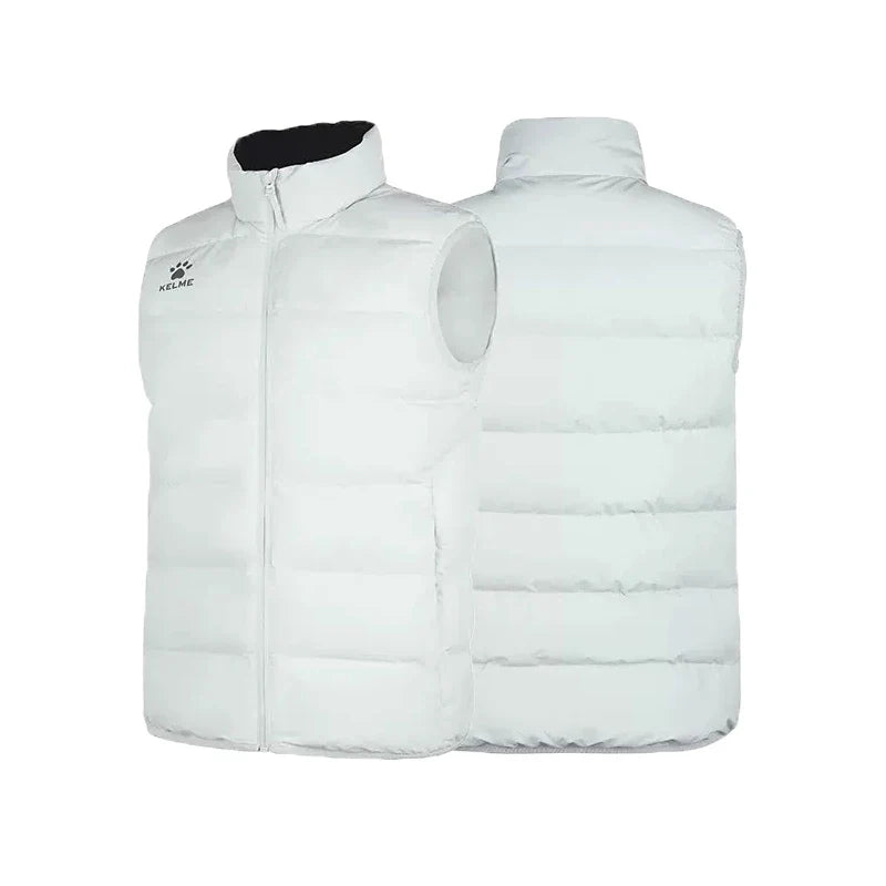Men Winter Down Vest Sport Training Lightweight Waterproof Outwear Short Stand Collar Casual Coat Windproof Warm Jacket