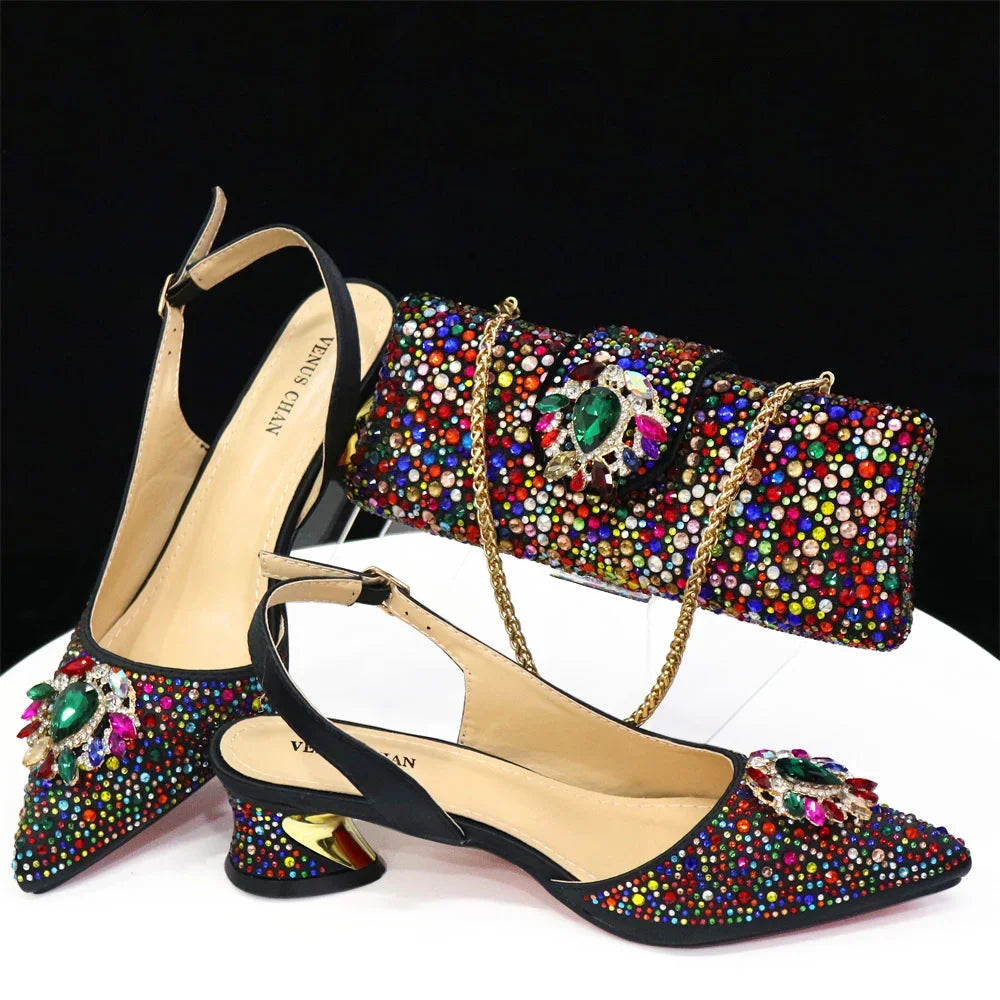 Royal Blue Sandals for Women Luxury Wedding Pumps Med Heels