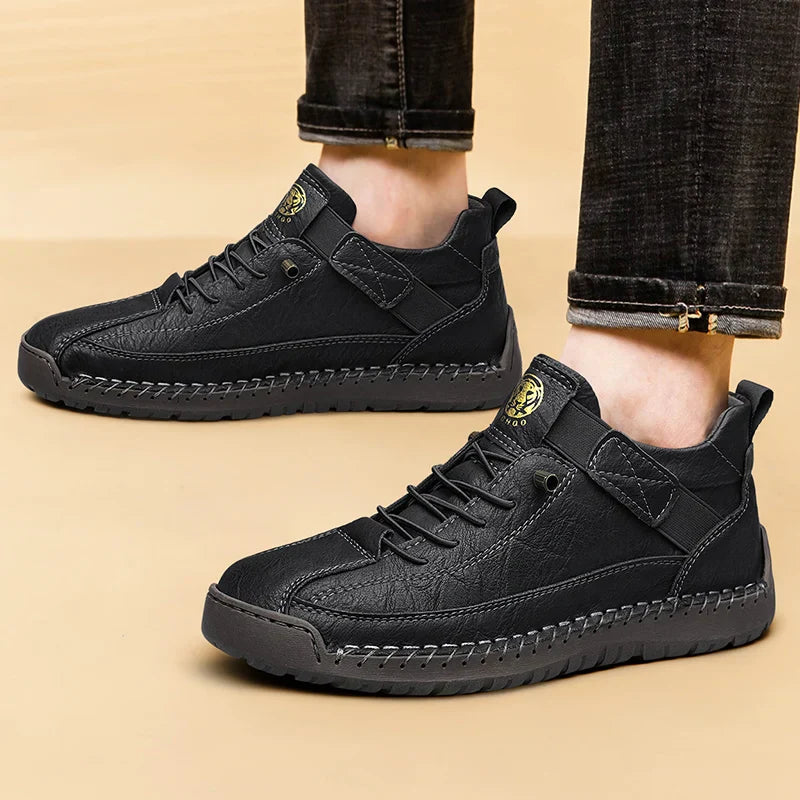 Handmade Men's High-Top Sport Casual Boots Breathable Outdoor Wear with Extended Size Options Classic Ankle Boots