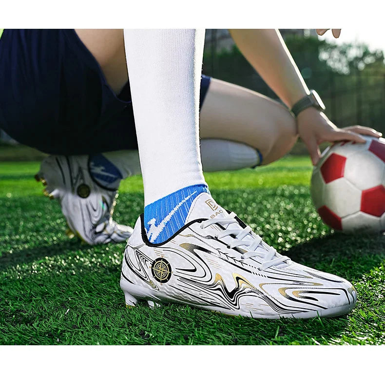 Men's football shoes with long studs for men, women, children, boys, teenagers, sports sneakers, outdoor training shoes