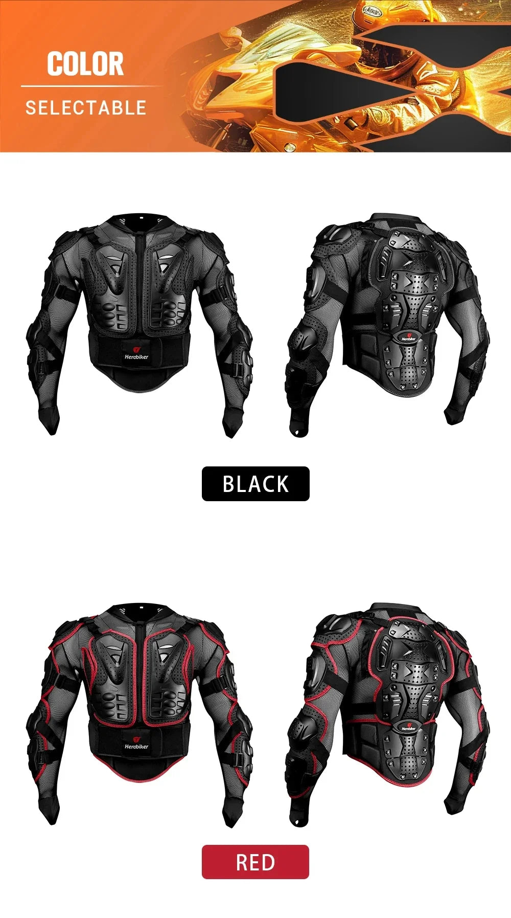 5XL Motorcycle Jackets Men's Full Body Armor Protection Jackets Motocross Enduro Racing Moto Protective Equipment Clothes