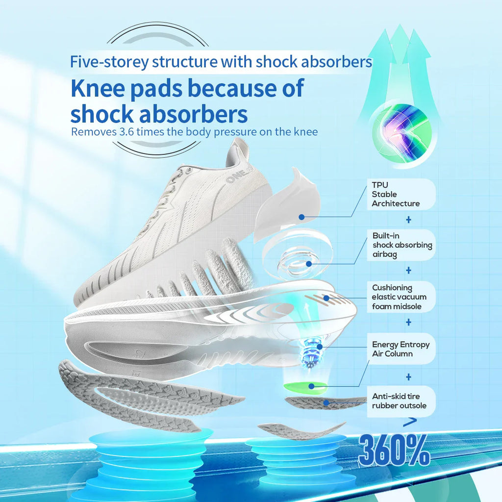 Cushioning Running Shoes For Men Suitable Heavy Runners Lace Up Sports Women Non-slip Outdoor Athletic Male Sneakers