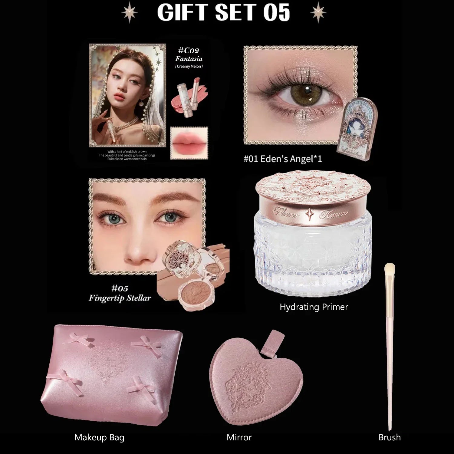 Makeup Set Little Angel Collection Make Up Gift Box Eye Shadow Blush Matte Lipstick Highlighter Full Kit All In One