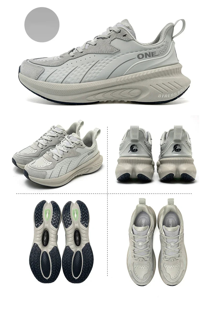 Winter Running Shoes for Men Leather Warm Sport Shoes Wear-resistant Female Jogging Training Shoes Black Walking Sneakers