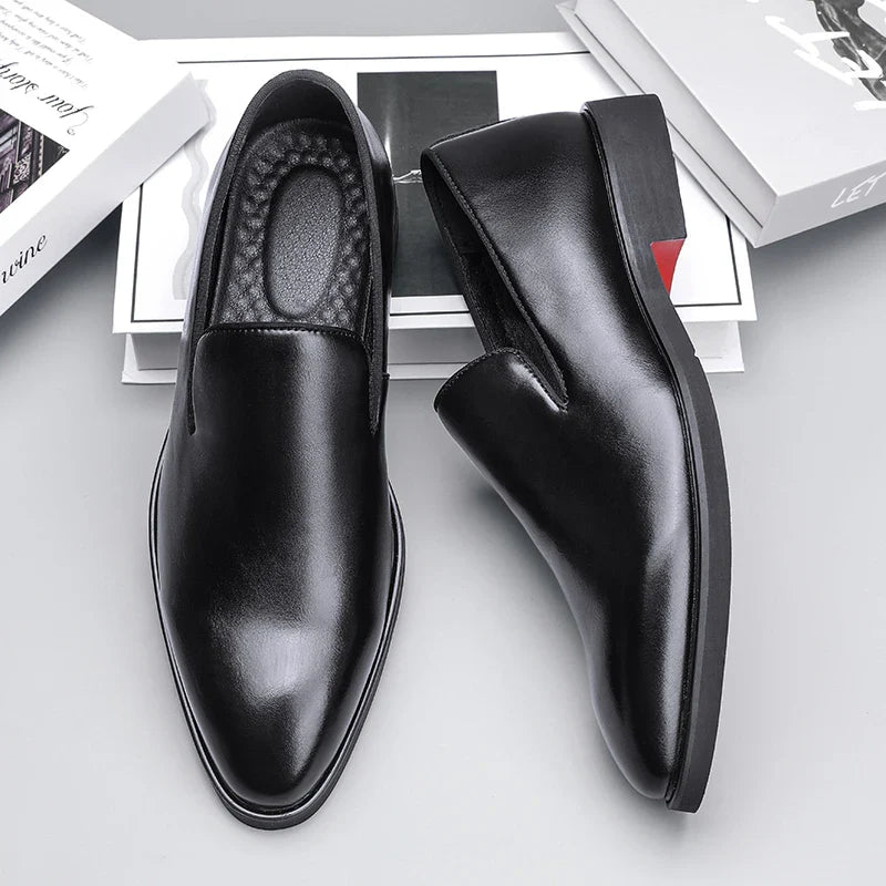 Italian brand mens Loafers Men's brown daily soft sole red sole patent leather shoes Outdoor business dress shoes big size：38-48