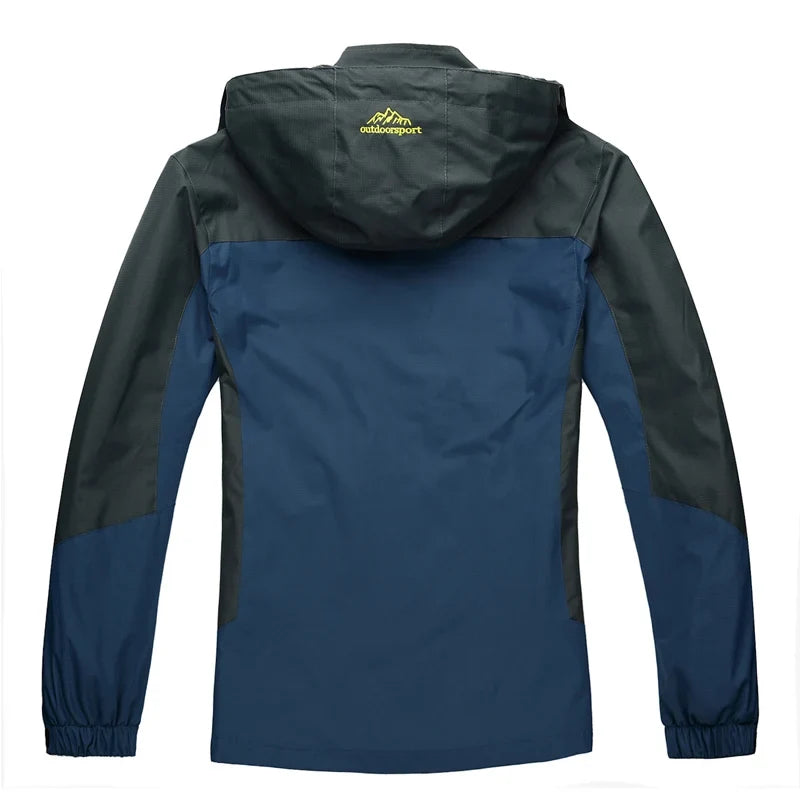 Camping Hiking Jacket Men Autumn Outdoor Sports Coats Climbing Trekking Windbreaker Travel Waterproof Jackets Black