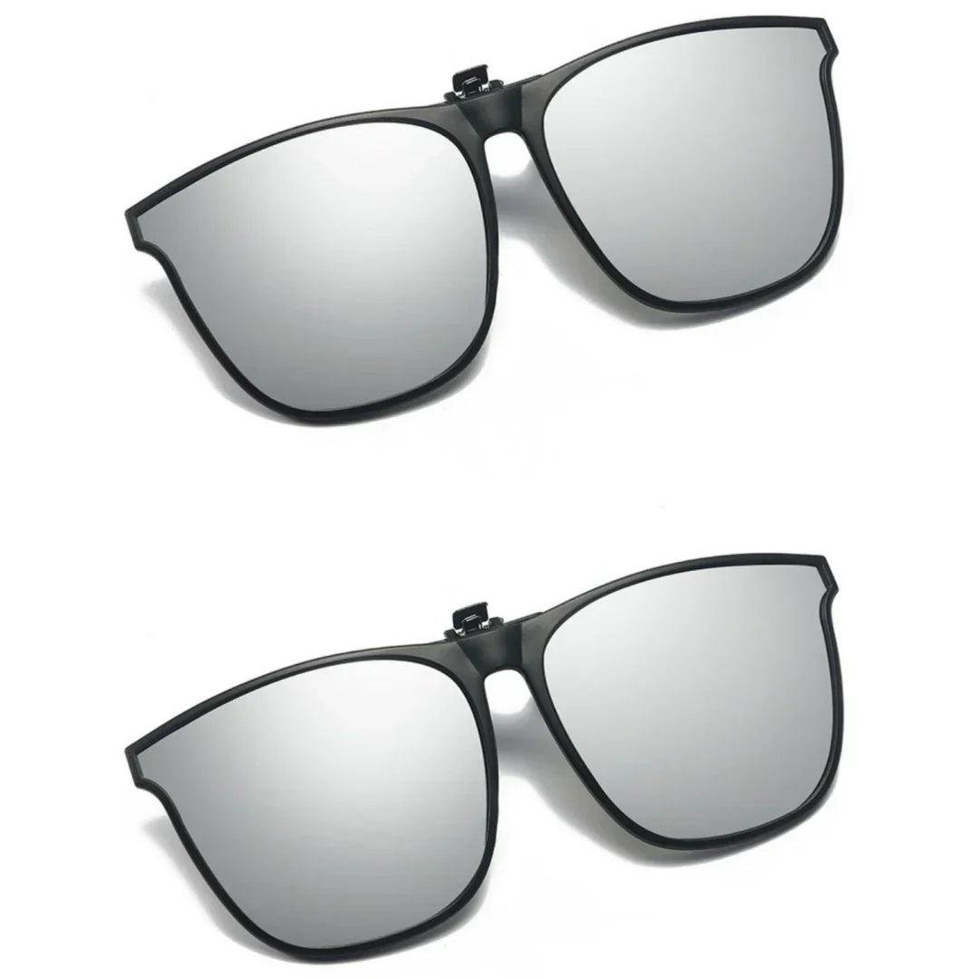 New PC Clip Sunglasses for Outdoor Fishing and Driving. Clip Sunglasses for Day and Night Use.