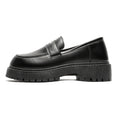 Loafers Men Leather Shoes Thick-soled British Style Black Formal Business Shoes Fashion Luxury Slip-On Casual Big Head Shoes