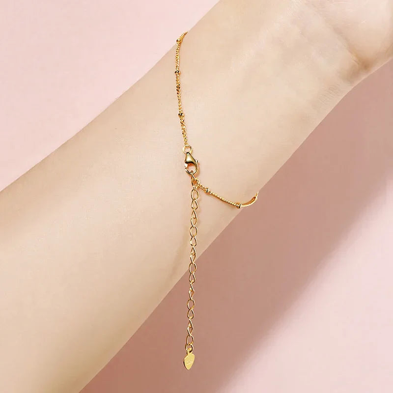 0.3CTTW 15-21cm Adjustable Moissanite Bracelet for Women Classic Sparkling Chain 100%  S925 Sterling Silver Lab Diamond