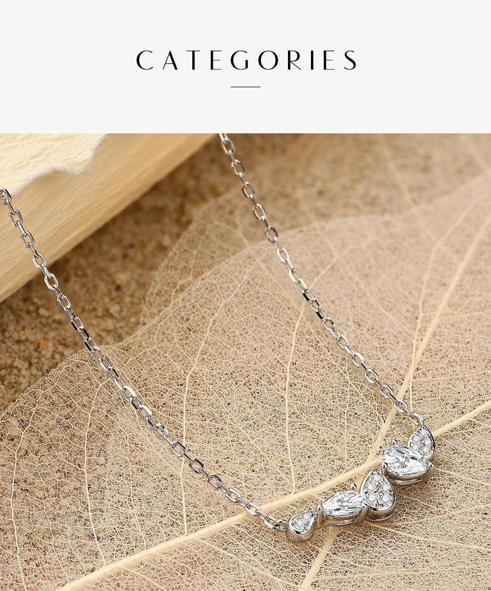 Moissanite Necklace Pendant D Color Vss1 925 Sterling Silver Necklace for Women Popular Commemorative Fine Jewelry Gift