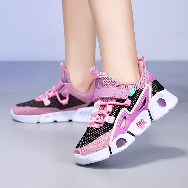 Fashionable Summer Children's Mesh Hollow Casual Shoes Boys' Sports Shoes Breathable, Lightweight, Non slip Tennis Girls' Sports