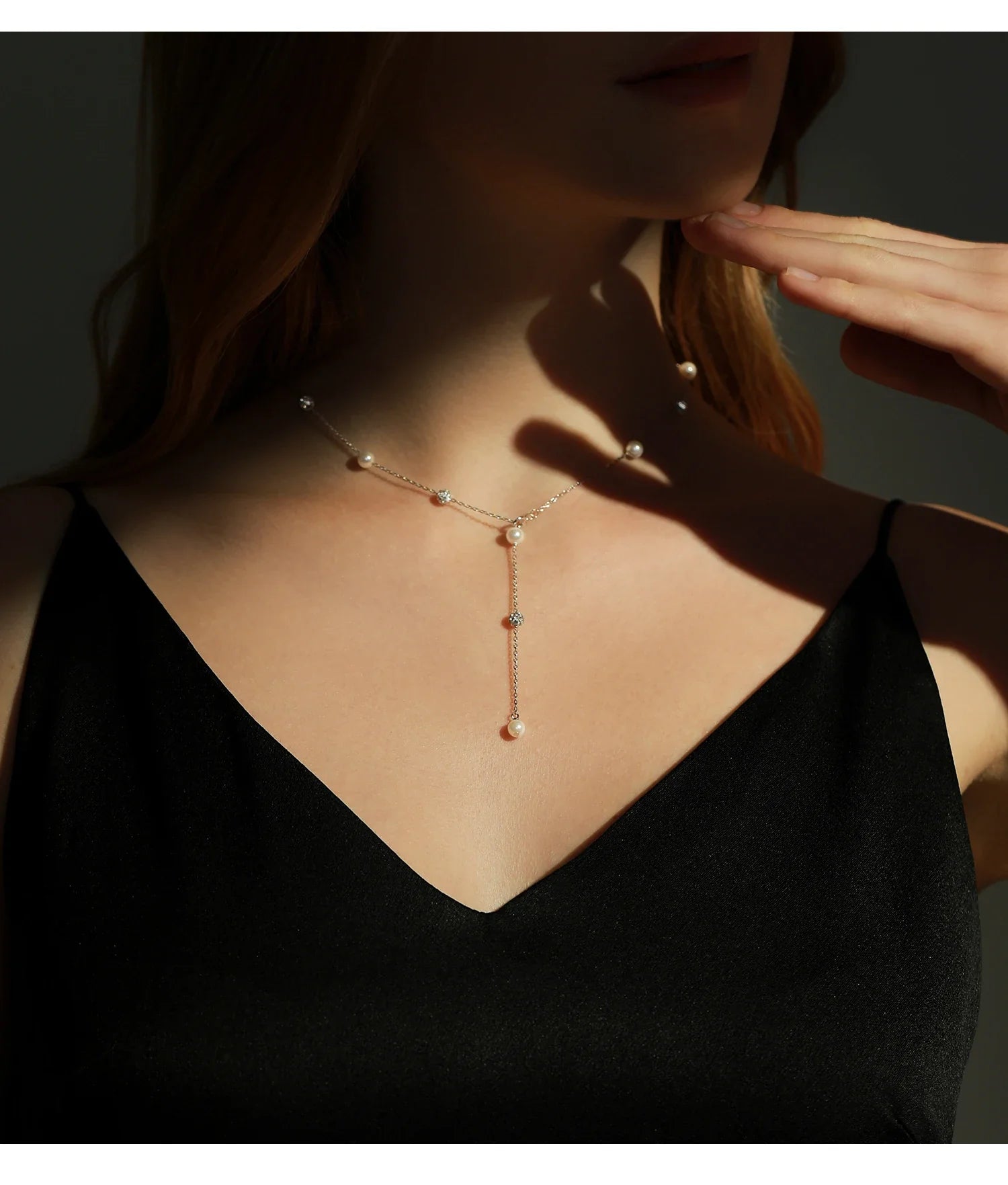 925 Sterling Silver Shambhala Sparkling Zirconia Ball Chain Luxury Shiny Y Shape Necklace For Women Fine Choker Jewelry