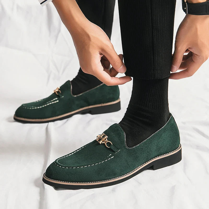 Men’s Suede Leather Shoes – Fashion Casual Lace-Up Shoes for Adults (Black, Brown)