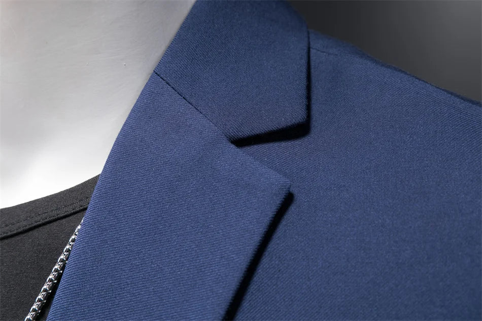 15-color boutique fashion suit 6XL men's slim groom wedding suit jacket business office suit casual solid color suit jacket