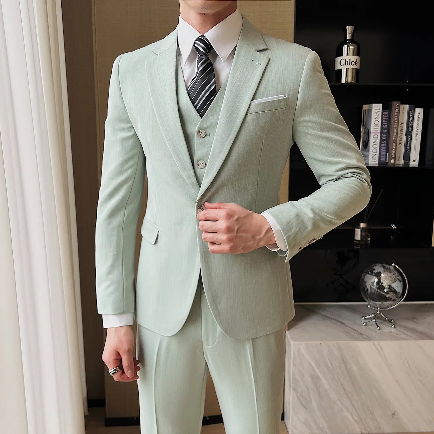 New High-quality Men's Three-Piece Suit Set