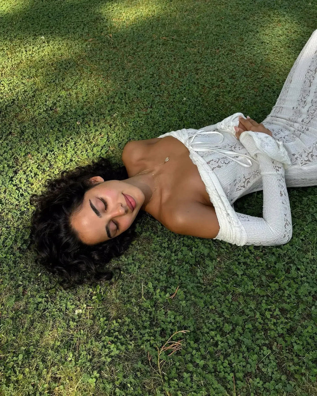 Oligai Elegant Off The Shoulder Bodycon Dress 2024 New in White Flare Sleeve Lace Maxi Dress Wedding Guest Dress for Women