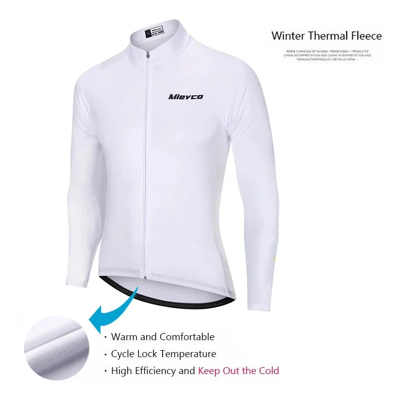 Fleece added Men Jersey Sets Ropa Ciclismo Hombre Winter long sleeves Cycling Clothing Triathlon Bib Shorts Suit Bike Uniform