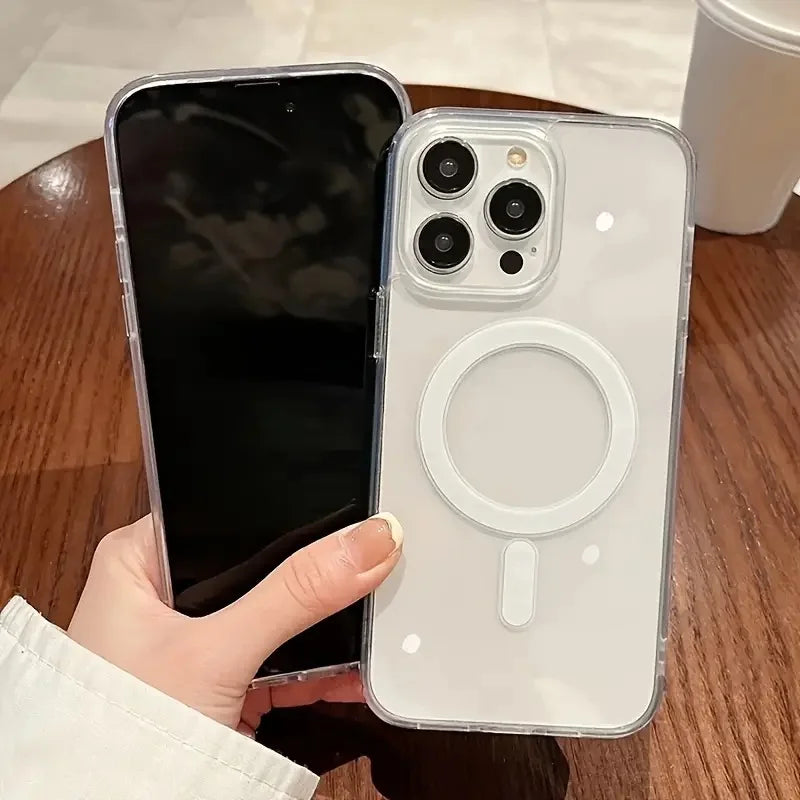 For iPhone 17 ProMax Transparent For Magsafe Magnetic Case for iPhone 17 16 15 14 13 12 11 X XR XS Max Pro Plus Shockproof Cover