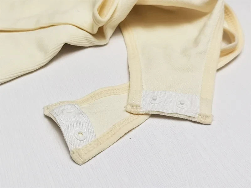GUUDIA Open Crotch Big U Neck Seamless Bodysuit Long Sleeve Spandex Elastic Body Suit Shapewear Tummy Control Waist Shapers