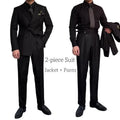 High-end Black Men's 2-piece Suit