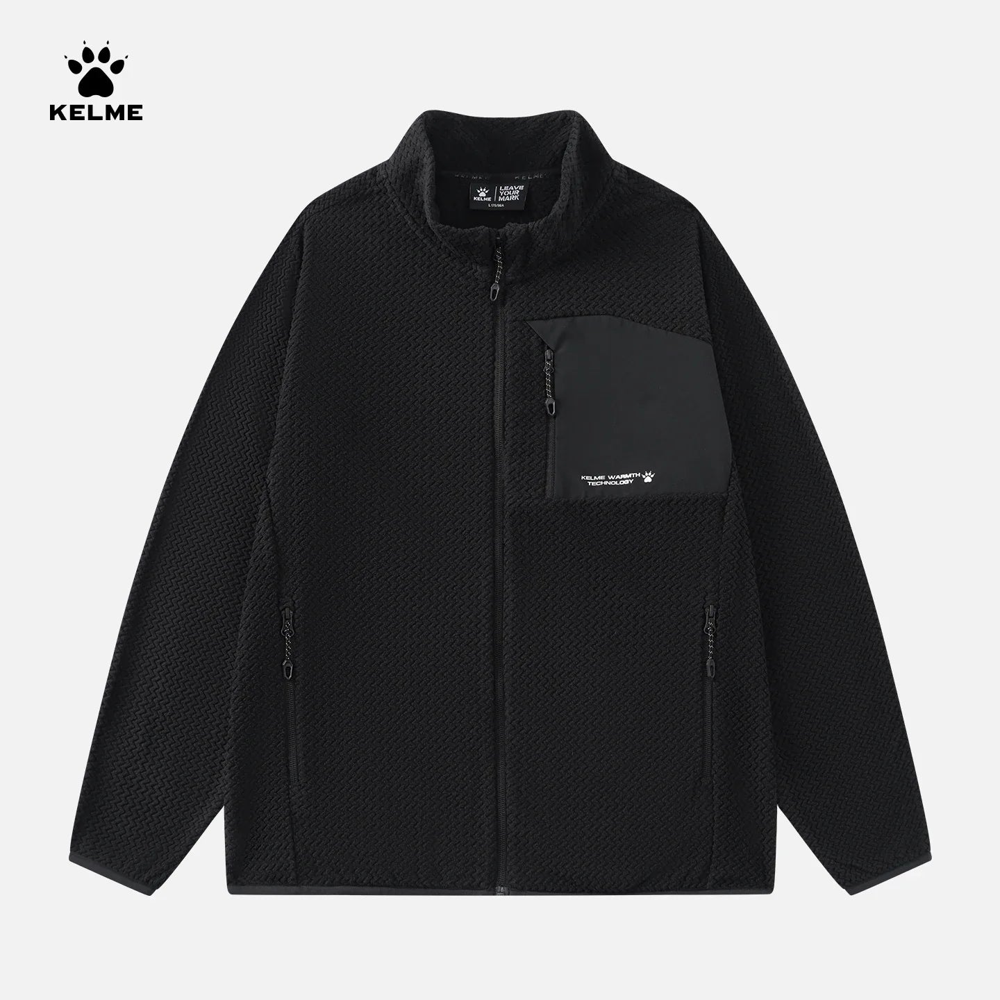 Fleece Sports Jacket Winter Cardigan Knitted Jacket Stand Collar Outdoor Running Windproof And Warm Training Top