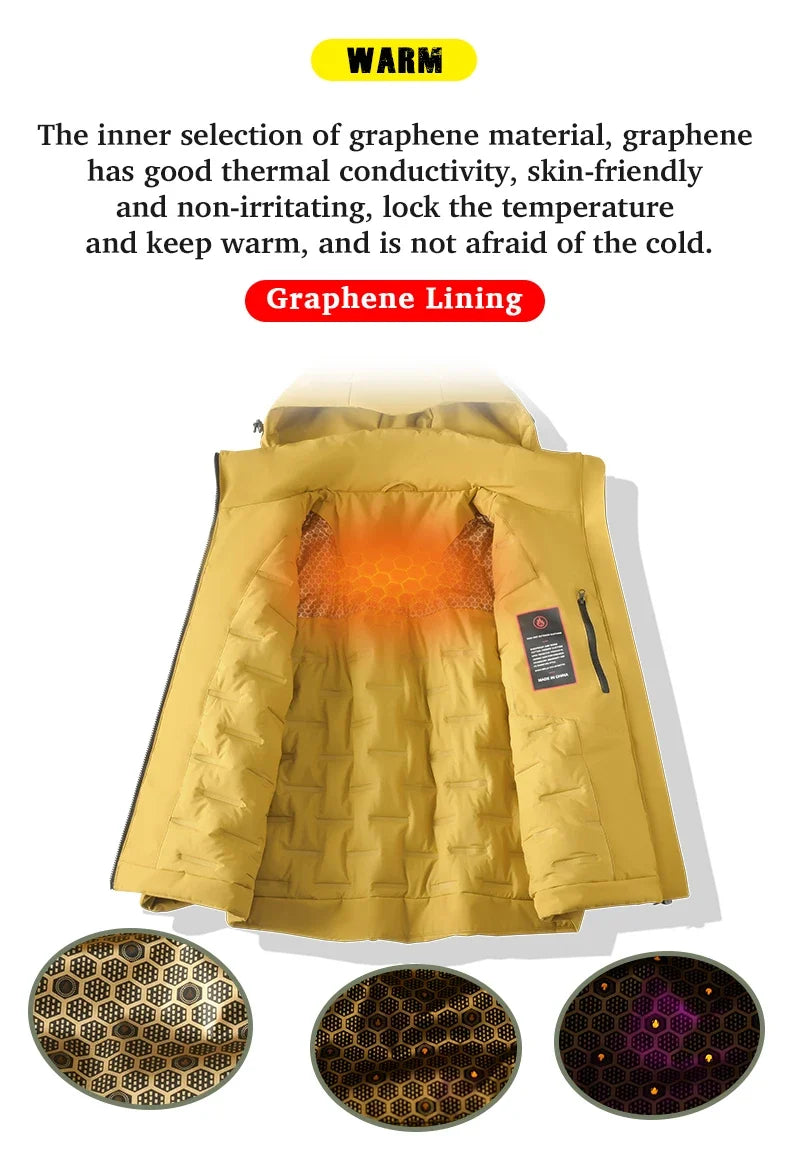 Warm Fleece Jacket Men Women Waterproof Windproof Winter Coat Unisex Outdoor Hiking Camping Skiing Climbing Windbreaker