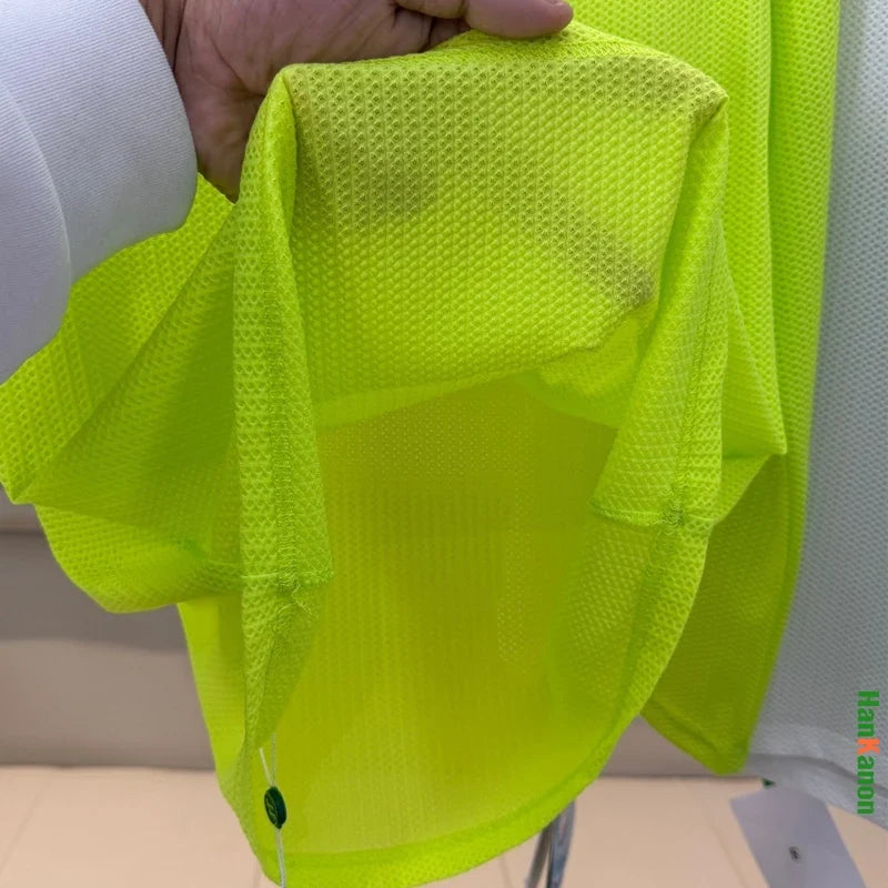 Man Mountain Outdoor Mesh Long Sleeve, Quick-Dry Breathable & Stretch Round Neck Top Unisex